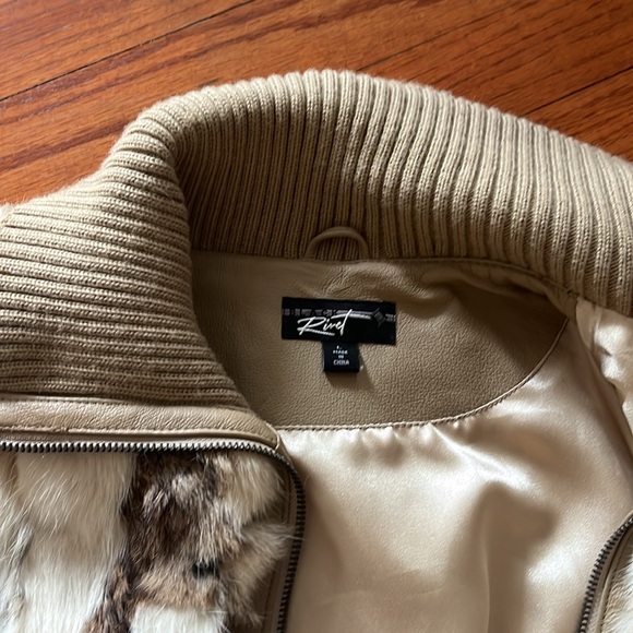 Rabbit fur bomber coat - Picture 2 of 10